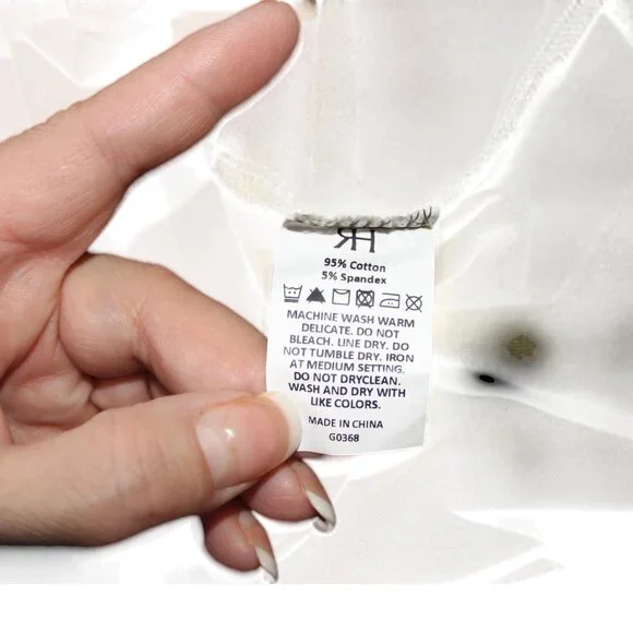 Rihoas Square Neck Mini Button Down Dress Size S Small NWT's Vintage Style - Picture 11 of 11